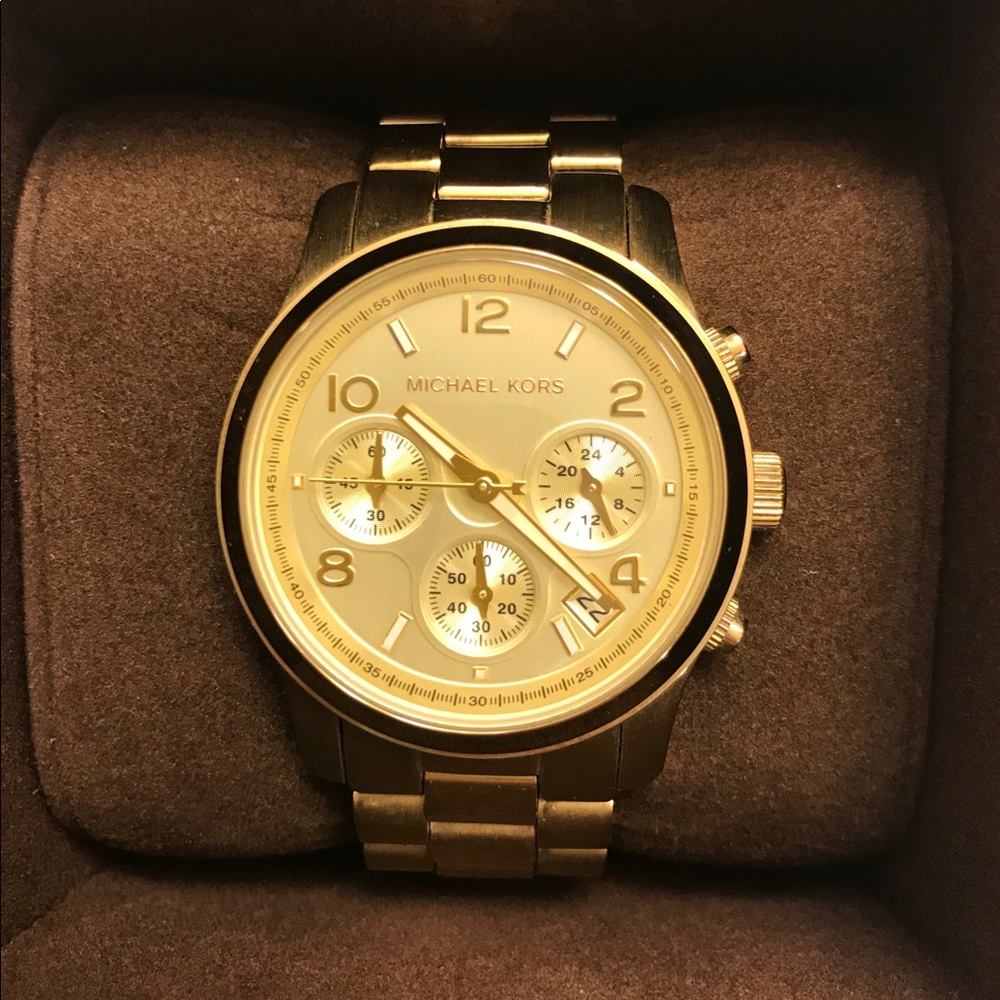 Michael Kors Gold Runway Chronograph Watch